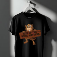 Madera divertida de castor juego de palabras tamañ