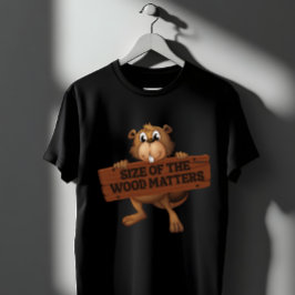 Camiseta Madera divertida de castor juego de palabras tamañ
