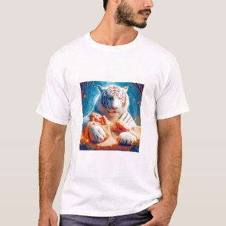 Camiseta Madera majestuosa: Princesa y Tigre Blanco