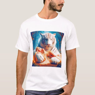 Camiseta Madera majestuosa: Princesa y Tigre Blanco