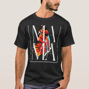 Camiseta Madera mariposa casera cute madres caseras