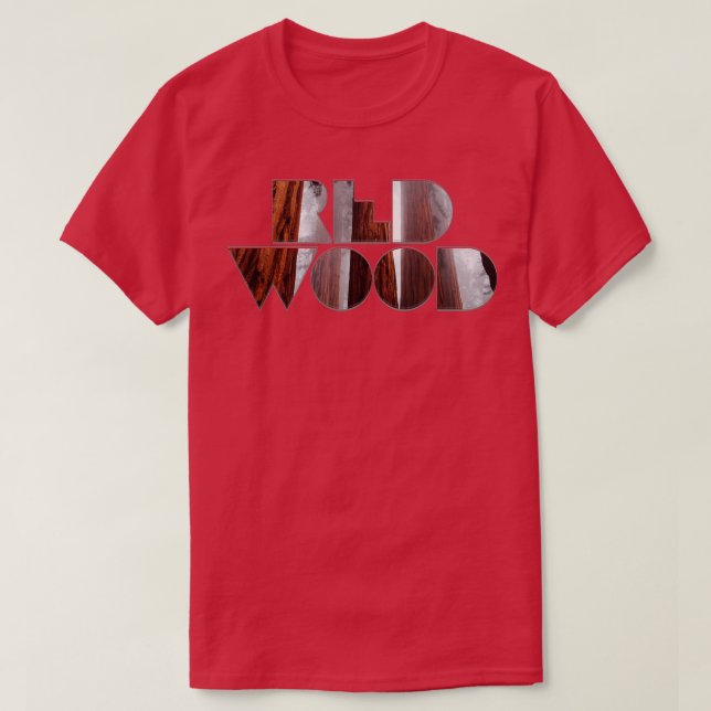 CAMISETA MADERA ROJA (Diseño del anverso)
