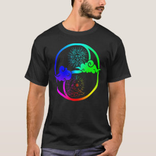 Camiseta Madera Y Sol Om Árbol De La Vida Budista Mandala Y