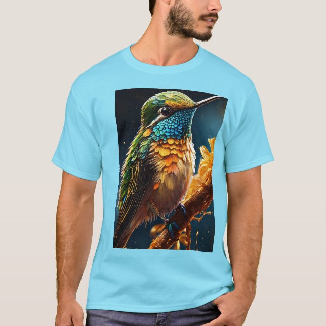 Camiseta Maderas susurrando, Songbird en la luz del sol (Anverso)