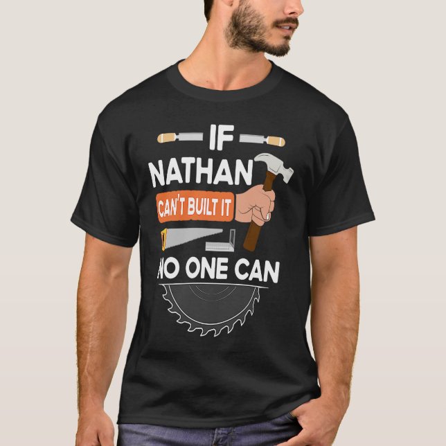 Camiseta maderera de carpintero para Nathan (Anverso)