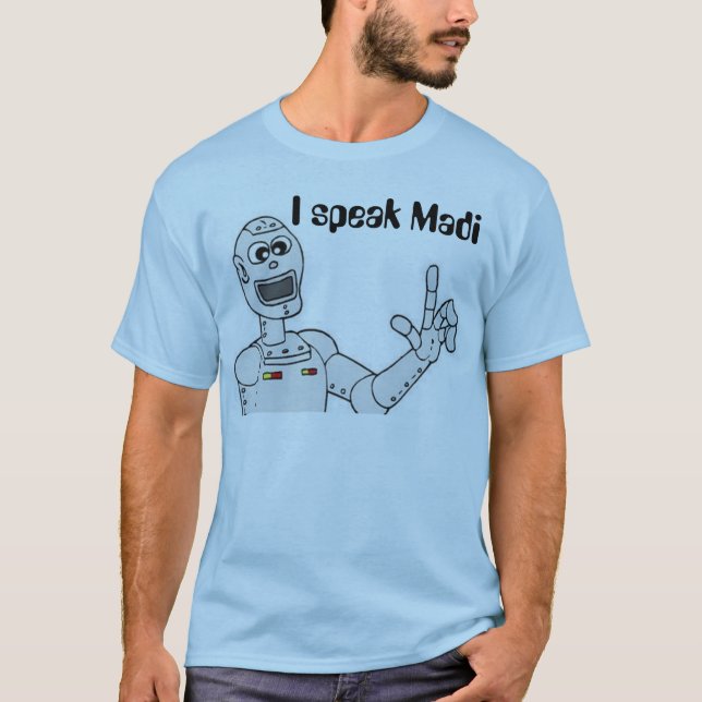 Camiseta madirobot, hablo Madi (Anverso)