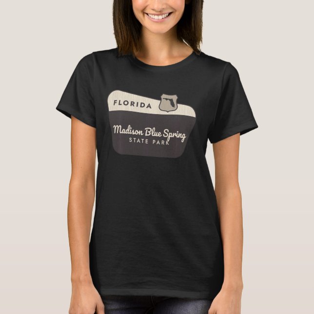 Camiseta Madison Blue Spring State Park Florida Welcome Sig (Anverso)