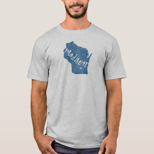 Camiseta Madison, Grano de Madera Wisconsin