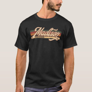 Camiseta madison Wisconsin Retro Vintage 70s 80s Desgastado