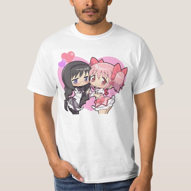 Camiseta Madoka Kaname heart chibi (Anverso)