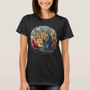 Camiseta Madonna Adorando al niño con 5 ángeles Botticelli
