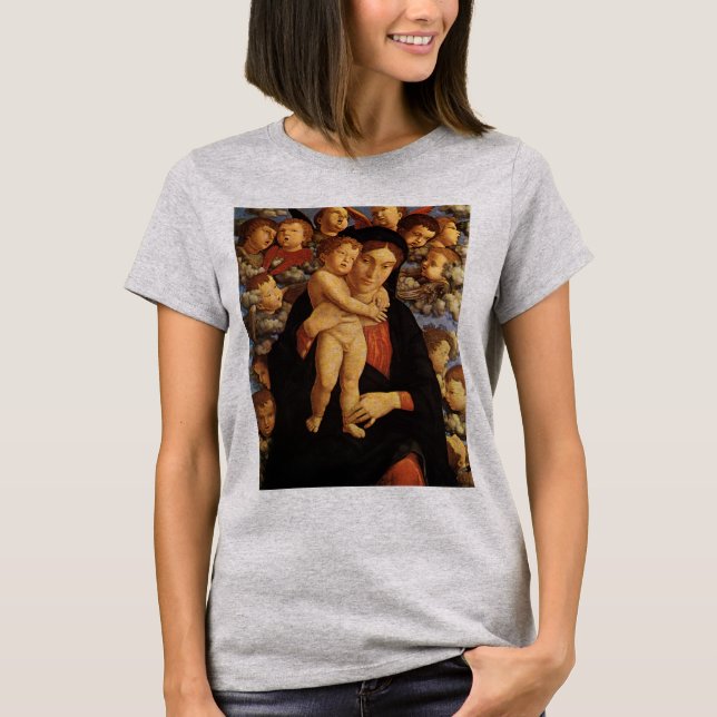 Camiseta Madonna de Cherubim por Andrea Mantegna (Anverso)