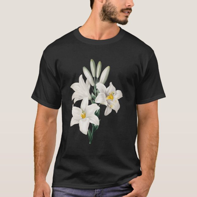 Camiseta Madonna de flores blancas (Anverso)