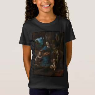 Camiseta Madonna de las Rocas, Virgen María, Jesús, Juan