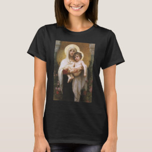 Camiseta Madonna de las Rosas por Bouguereau