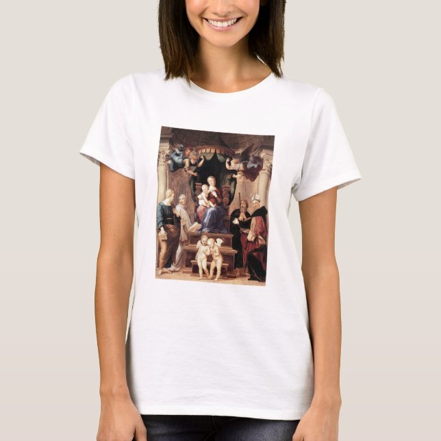 Camiseta Madonna del Baldacchino - Raphael - c1506 (Anverso)