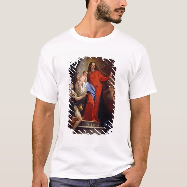 Camiseta Madonna del rosario (aceite en lona) (Anverso)