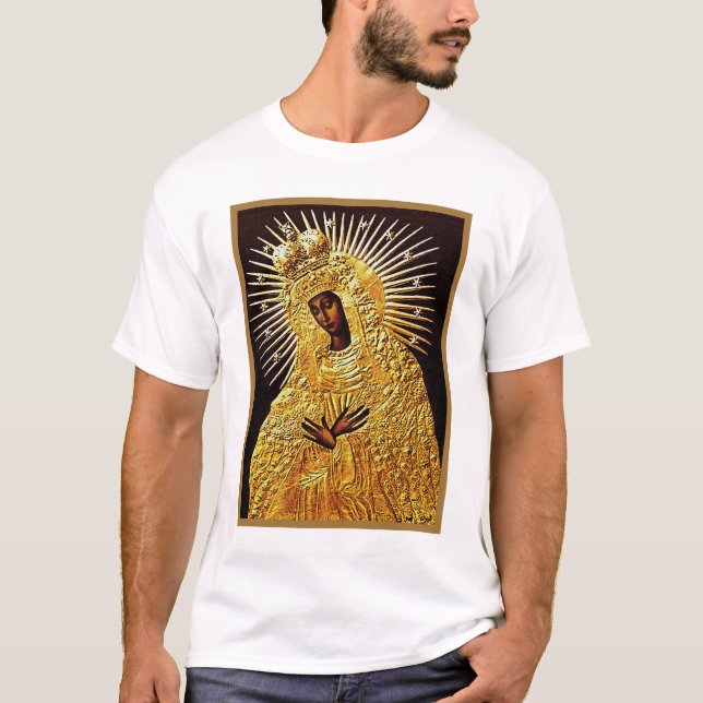 Camiseta Madonna negra en la oración (Anverso)