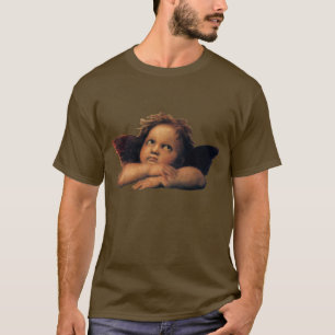Camiseta Madonna Sixtina, detalle de ángeles por Rafael San