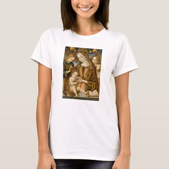 Camiseta Madonna y niño con dos ángeles (Anverso)