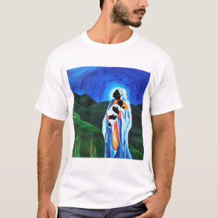 Camiseta Madonna y niño - espere el mundo 2008