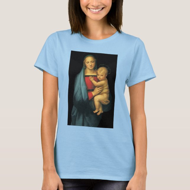 Camiseta Madonna y niño, Madonna del Granduca, por Rafael (Anverso)