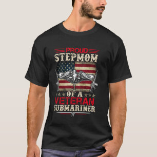 Camiseta Madrastra Orgullosa De Un Veterano Submarino Bande