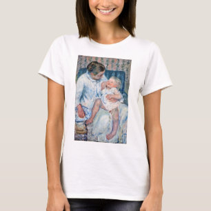 Camiseta Madre a punto de lavar a su hijo somnoliento, Cass