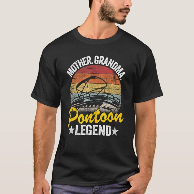 Camiseta Madre Abuela Pontoon Leyenda Lago Vida Mujer Pont (Anverso)