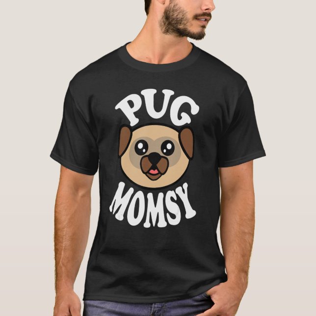 Camiseta Madre adorable de pug (Anverso)