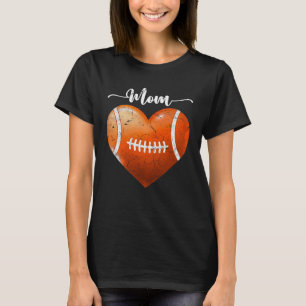 Camiseta Madre afligida futbolera corazón adorable madre