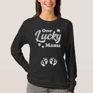 Camiseta Madre afortunada de gemelos, embarazo de patronos