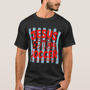 Camiseta Madre amante de Jesús y fútbol fe religiosa rayas