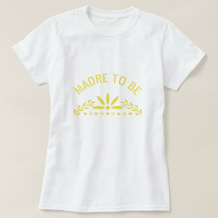 Camiseta Madre amarilla para tener Baby Shower de papel pic