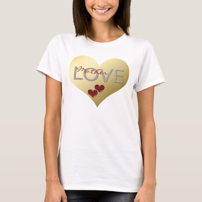 Camiseta Madre Amor gemelos bebé San Valentín Maternidad (Anverso)