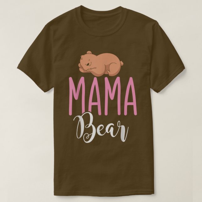 Camiseta Madre animal, mamá oso oso de oso de la familia ma (Diseño del anverso)