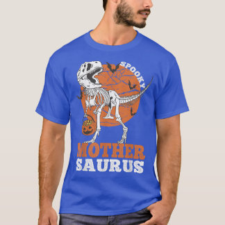Camiseta Madre asustada Saurus Dinosaur Skeleton T rex Pump