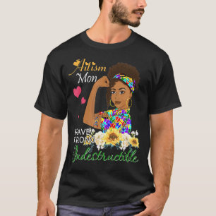 Camiseta Madre Autismo Valiente Fuerte Indestructible Conci
