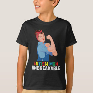 Camiseta Madre Autista Inquebrantable Orgullosa Familia Aut