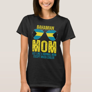 Camiseta Madre bahameña de época Bandera Mothe de gafas de 