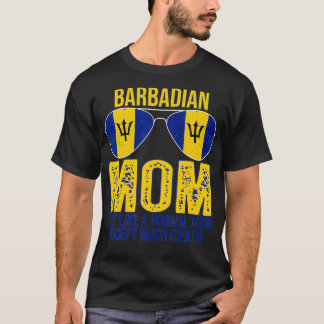 Camiseta Madre barbadense de época Barbados Bandera gafas d