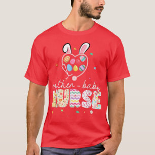 Camiseta Madre bebé conejo enfermera Huevos de Pascua Steth