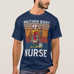 Camiseta Madre bebé enfermera Vintage Turquía Acción de Gra