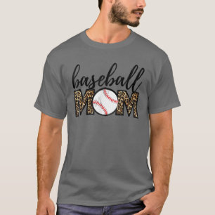 Camiseta Madre beisbolista Leopard Funny Softball Mamá's D