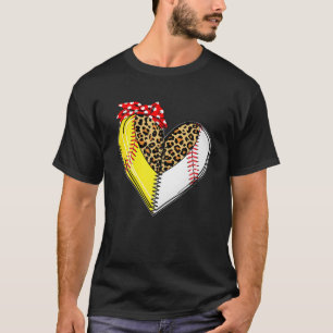 Camiseta Madre beisbolista Leopard Funny Softball Mamá's D