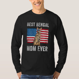 Camiseta Madre bengalí propietaria de un gato K