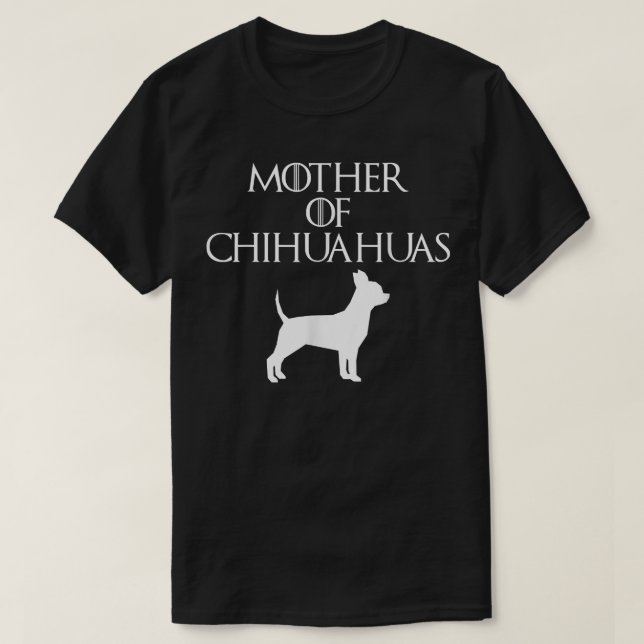 Camiseta Madre blanca y singular de Chihuahuas E010608  (Diseño del anverso)