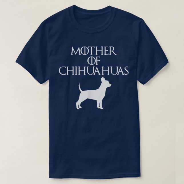 Camiseta Madre blanca y singular de Chihuahuas E010608 (Diseño del anverso)