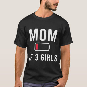 Camiseta Madre cansada 3 chicas familia de bajas coincidenc