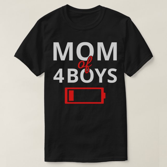 Camiseta Madre Cansada De 4 Niños II (Diseño del anverso)
